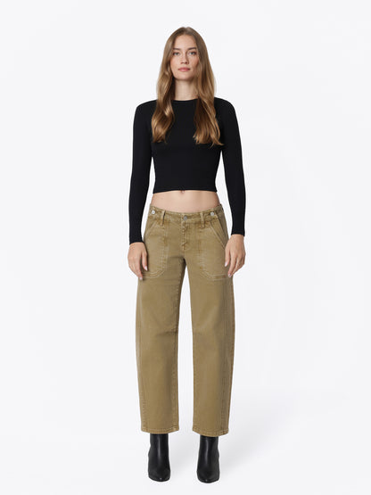 Low Rise Barrel Denim