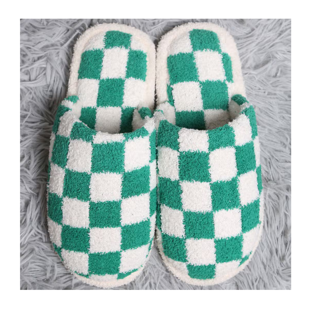 Checkerboard Design Home Slippers
