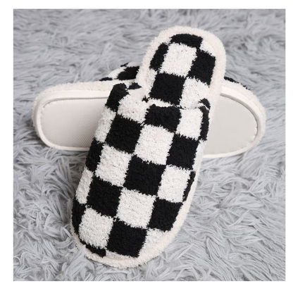 Checkerboard Design Home Slippers