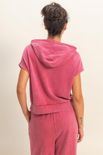 Sleeveless Hooded Kangaroo Top