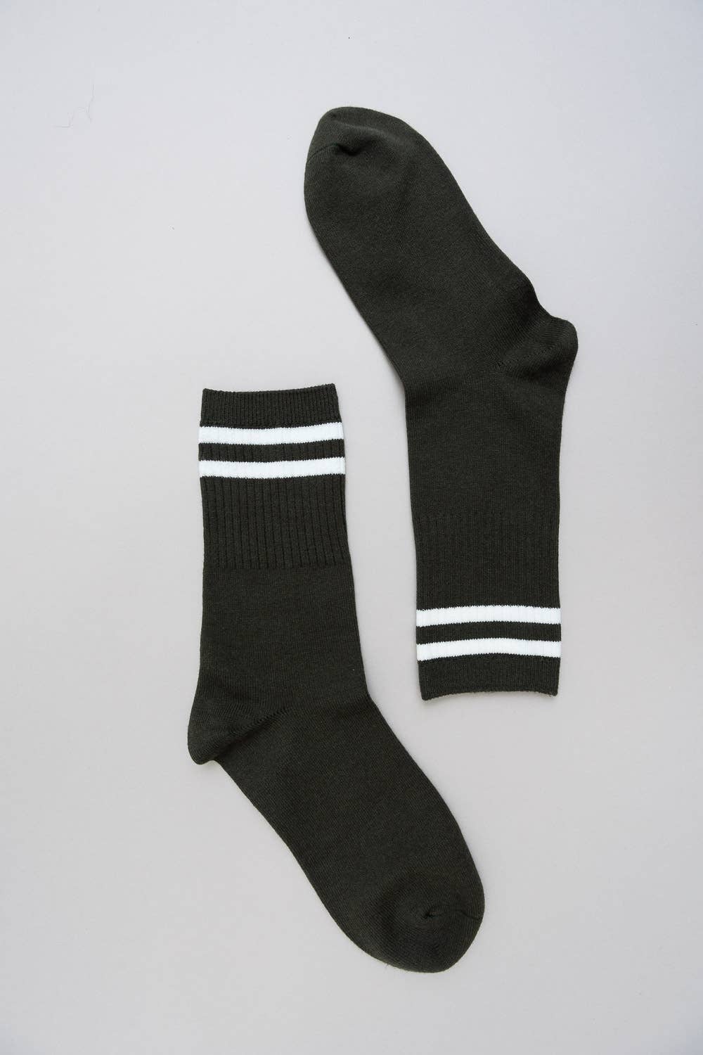 Retro Stripe Wool Blend Socks: Rust