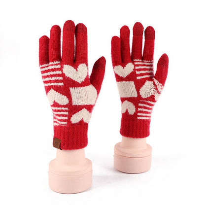 WINTER FESTIVE WARM TOUCH SCREEN BRUSHED GLOVES