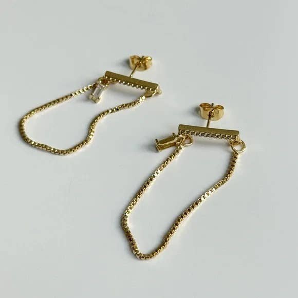 Chained Stud Earrings