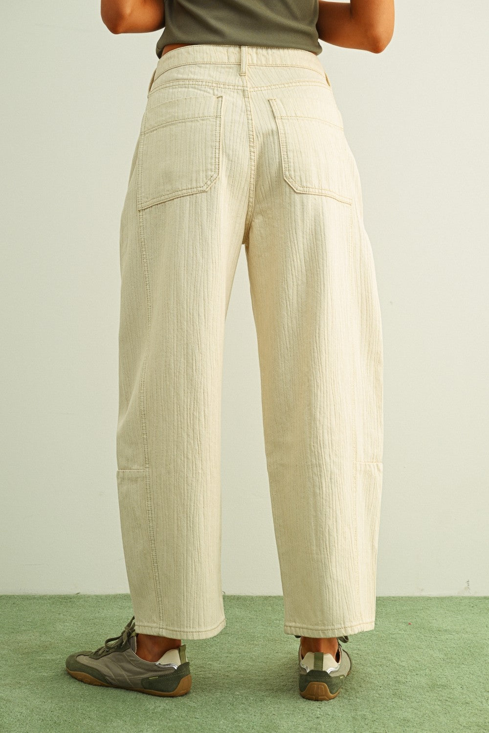 Textured Barrel Pant