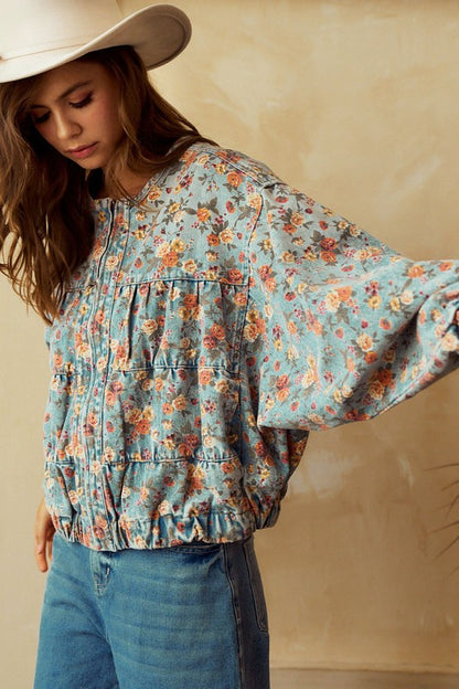 Washed Floral Jacket