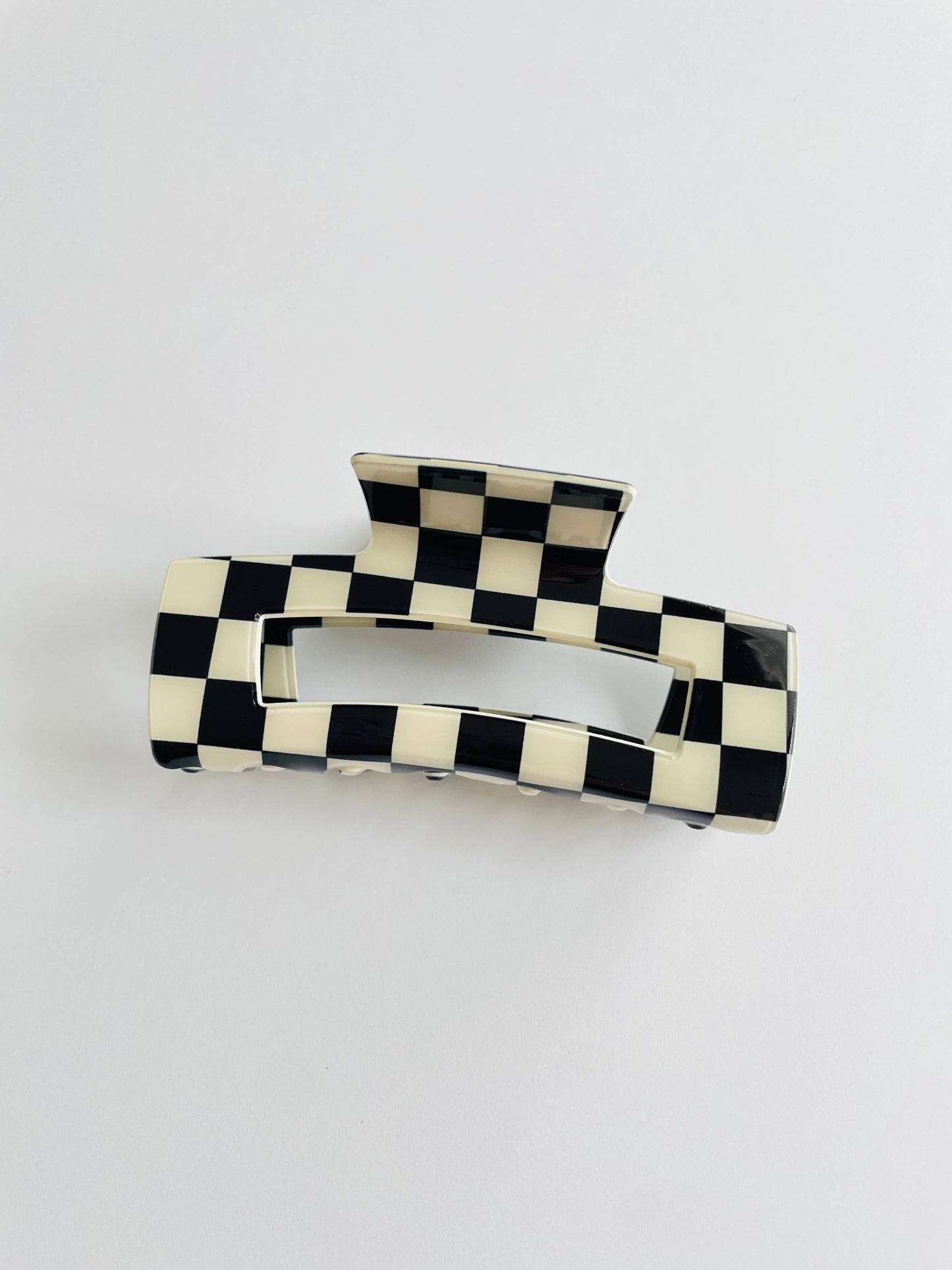 Mega Checkered Hair Claw Clip