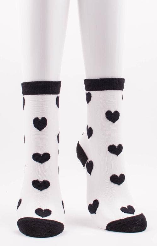 SHEAR HEART CLEAR CREW SOCKS