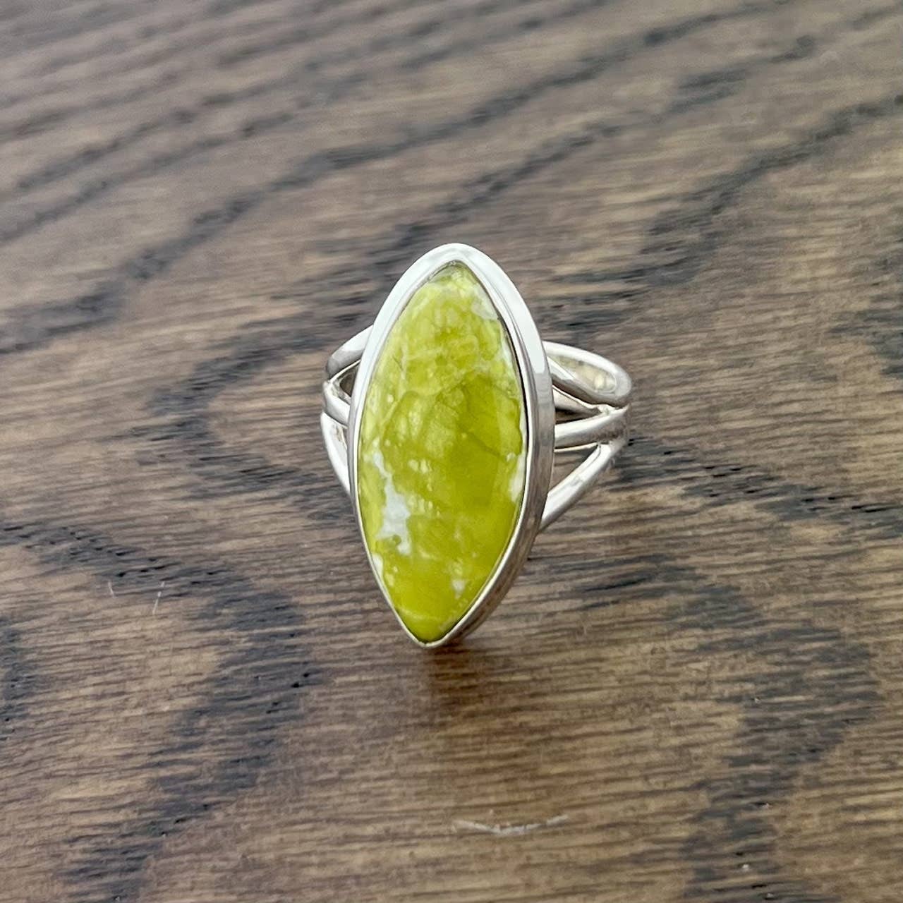 LIZARDITE STERLING SILVER RING