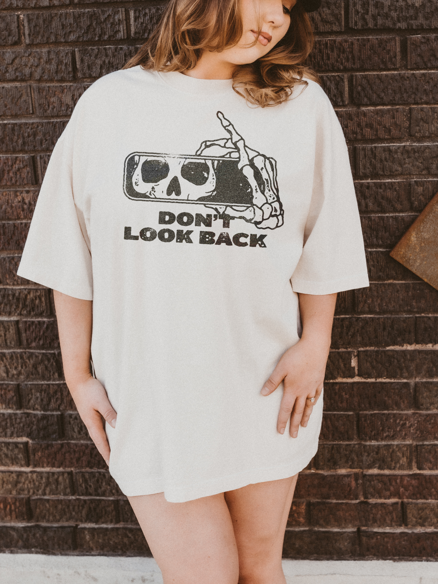 Don’t Look Back Oversized Graphic Tee